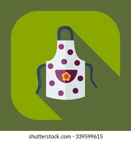 Flat modern design with shadow icons apron