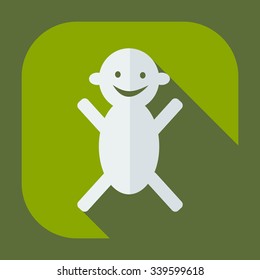 Flat modern design with shadow icons toys