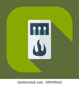 Flat modern design with shadow icons matches