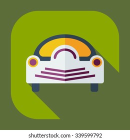 Flat modern design with shadow icons car