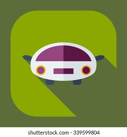 Flat modern design with shadow icons car