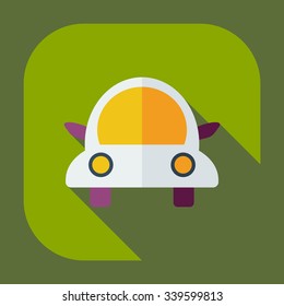 Flat modern design with shadow icons car