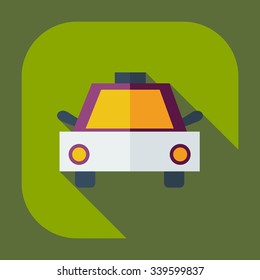 Flat modern design with shadow icons car
