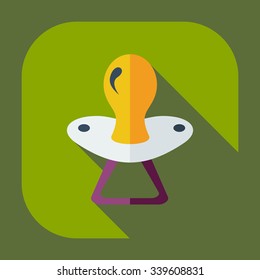 Flat modern design with shadow icons soother