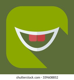 Flat modern design with shadow icons lips