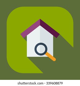 Flat modern design with shadow icons nesting box