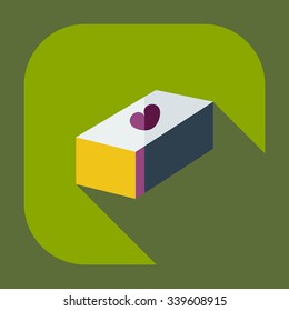Flat modern design with shadow icons sweet
