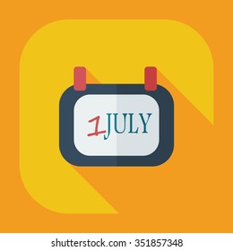 Flat modern design with shadow icons July 1
