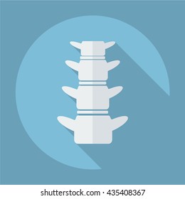 Flat modern design with shadow icons spine