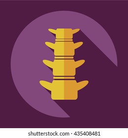 Flat modern design with shadow icons spine
