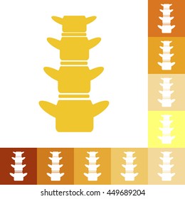 Flat modern design with shadow icons spine