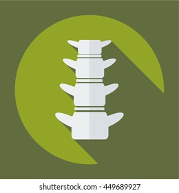 Flat modern design with shadow icons spine