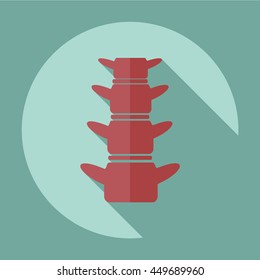 Flat modern design with shadow icons spine
