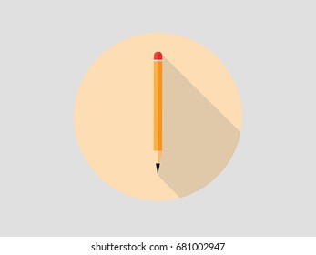 Flat modern design with shadow icons pencil.vector