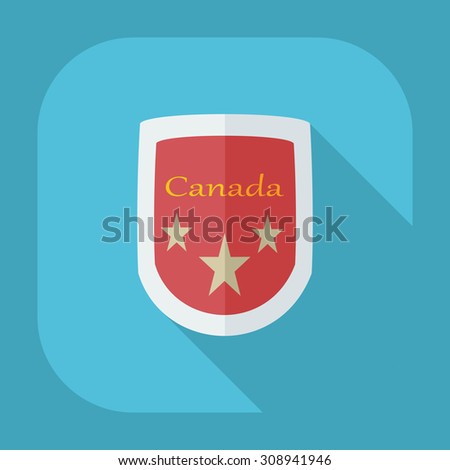 Flat modern design with shadow icons arms of canada