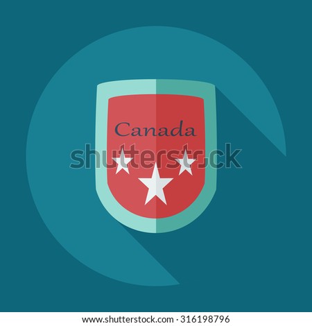 Flat modern design with shadow icons arms of canada