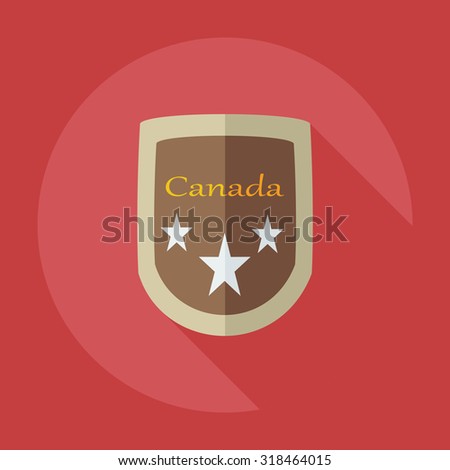 Flat modern design with shadow icons arms of canada