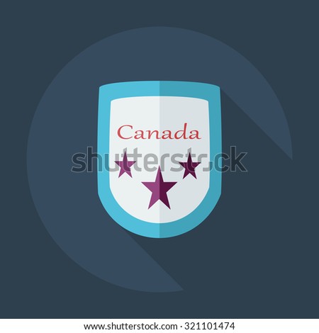 Flat modern design with shadow icons arms of canada