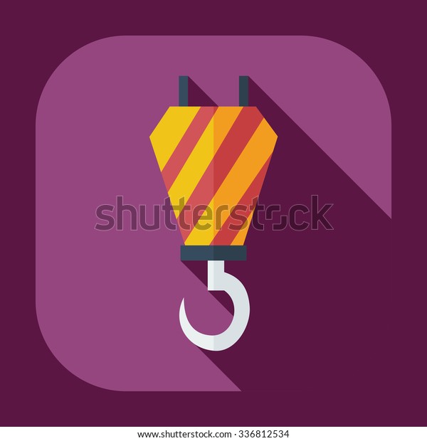 Flat modern design\
with shadow icons crane