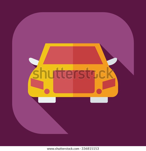 Flat modern design\
with shadow icons car