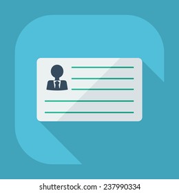 Flat modern design with shadow magnetic card