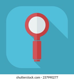 Flat modern design with shadow magnifier