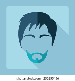 Flat modern design with shadow, male silhouette