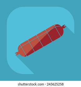 Flat modern design with shadow meat products