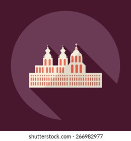 Flat modern design with shadow Melk Abbey