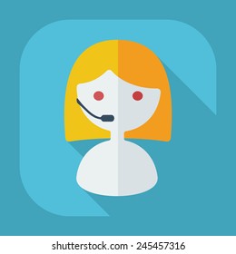 Flat modern design with shadow operator