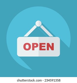 Flat modern design with shadow plate open