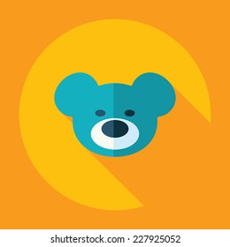 Flat modern design with shadow, SEO. Icons mobile applications and web design. Working optimization:  Teddy Bear