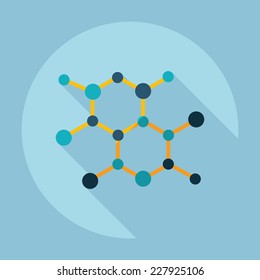 Flat modern design with shadow, SEO. Icons mobile applications and web design. Working optimization:  molecular sieve