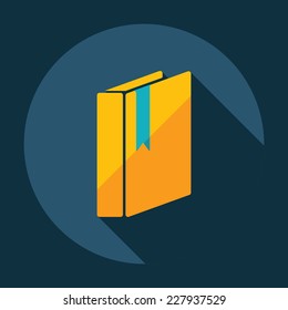 Flat modern design with shadow, SEO. Icons mobile applications and web design. Working optimization:  textbook
