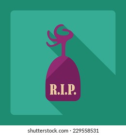 Flat modern design with shadow, SEO. Icons mobile applications and web design. Working optimization:  tomb