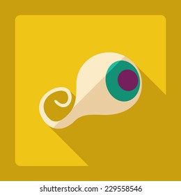 Flat modern design with shadow, SEO. Icons mobile applications and web design. Working optimization:  eye cornea