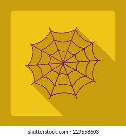 Flat modern design with shadow, SEO. Icons mobile applications and web design. Working optimization:  cobweb