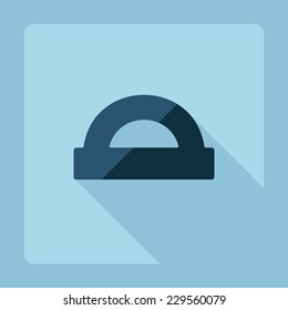 Flat modern design with shadow, SEO. Icons mobile applications and web design. Working optimization:  protractor
