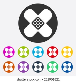 Flat modern design with shadow, SEO. Icons mobile applications and web design. Working optimization:  plaster