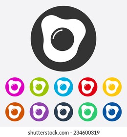 Flat modern design with shadow, SEO. Icons mobile applications and web design. Working optimization: n, style, scrambled eggs