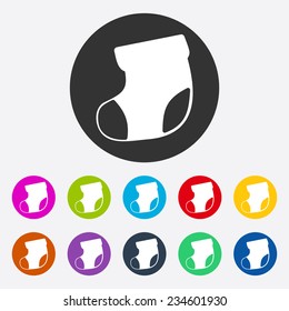 Flat modern design with shadow, SEO. Icons mobile applications and web design. Working optimization:  sock