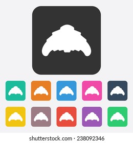 Flat modern design with shadow, SEO. Icons mobile applications and web design. Working optimization:  croissant