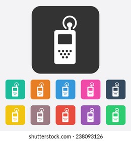 Flat modern design with shadow, SEO. Icons mobile applications and web design. Working optimization:  Baby Monitor