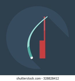 Flat modern design with shadow shaving icon