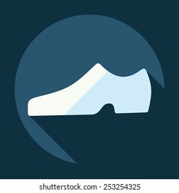 Flat modern design with shadow, shoes for men