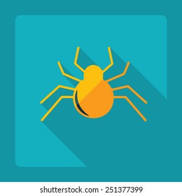 Flat modern design with shadow spider
