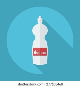 Flat modern design with shadow sports water bottle