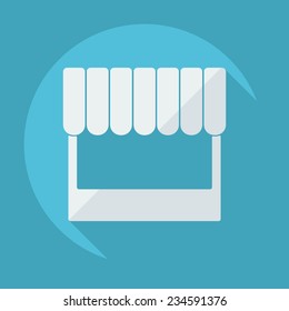 Flat modern design with shadow stall