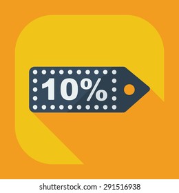 Flat modern design with shadow Sticker prices sale