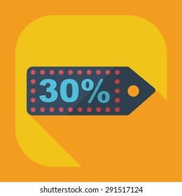 Flat modern design with shadow Sticker prices sale